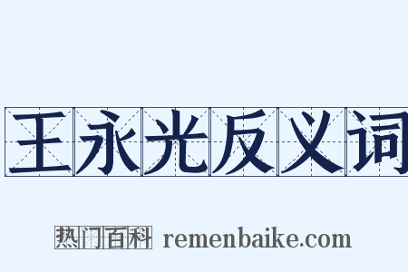 王永光反义词是什么意思的图片